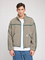 Jacket ContrastTape Sherpa Eucalyptus Man | MAZINE