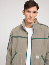 Jacket ContrastTape Sherpa Eucalyptus Man | MAZINE
