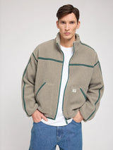 Jacket ContrastTape Sherpa Eucalyptus Man | MAZINE