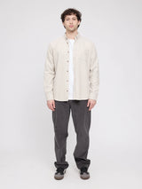 Shirt Melange Flannel Sandy Olive Man | MAZINE