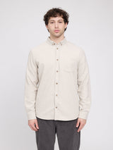 Shirt Melange Flannel Sandy Olive Man | MAZINE