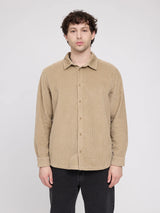 Camicia in velluto a coste ampia Sandy Olive Cotone | MAZINE