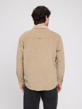 Camicia in velluto a coste ampia Sandy Olive Cotone | MAZINE