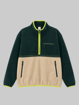 Giacca in pile color block verde acqua/tortora | MAZINE