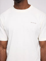 T-Shirt Back Print White/Coffee Man | MAZINE