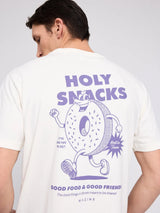 T-Shirt Back Print White/Donut Man | MAZINE
