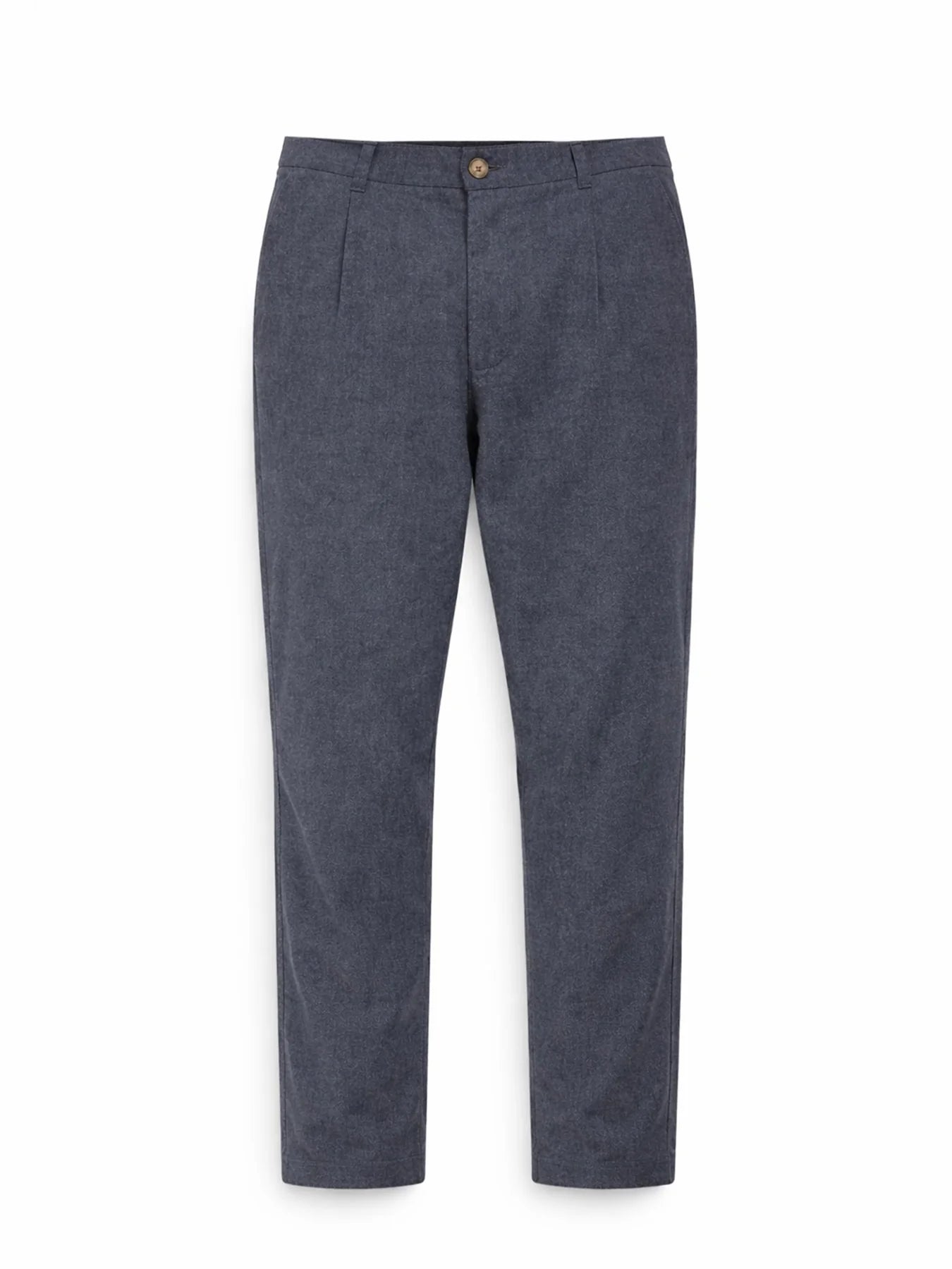 Pantaloni in flanella a gamba affusolata antracite melange uomo | Mazine
