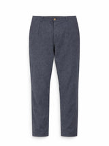Pantaloni in flanella a gamba affusolata antracite melange uomo | Mazine