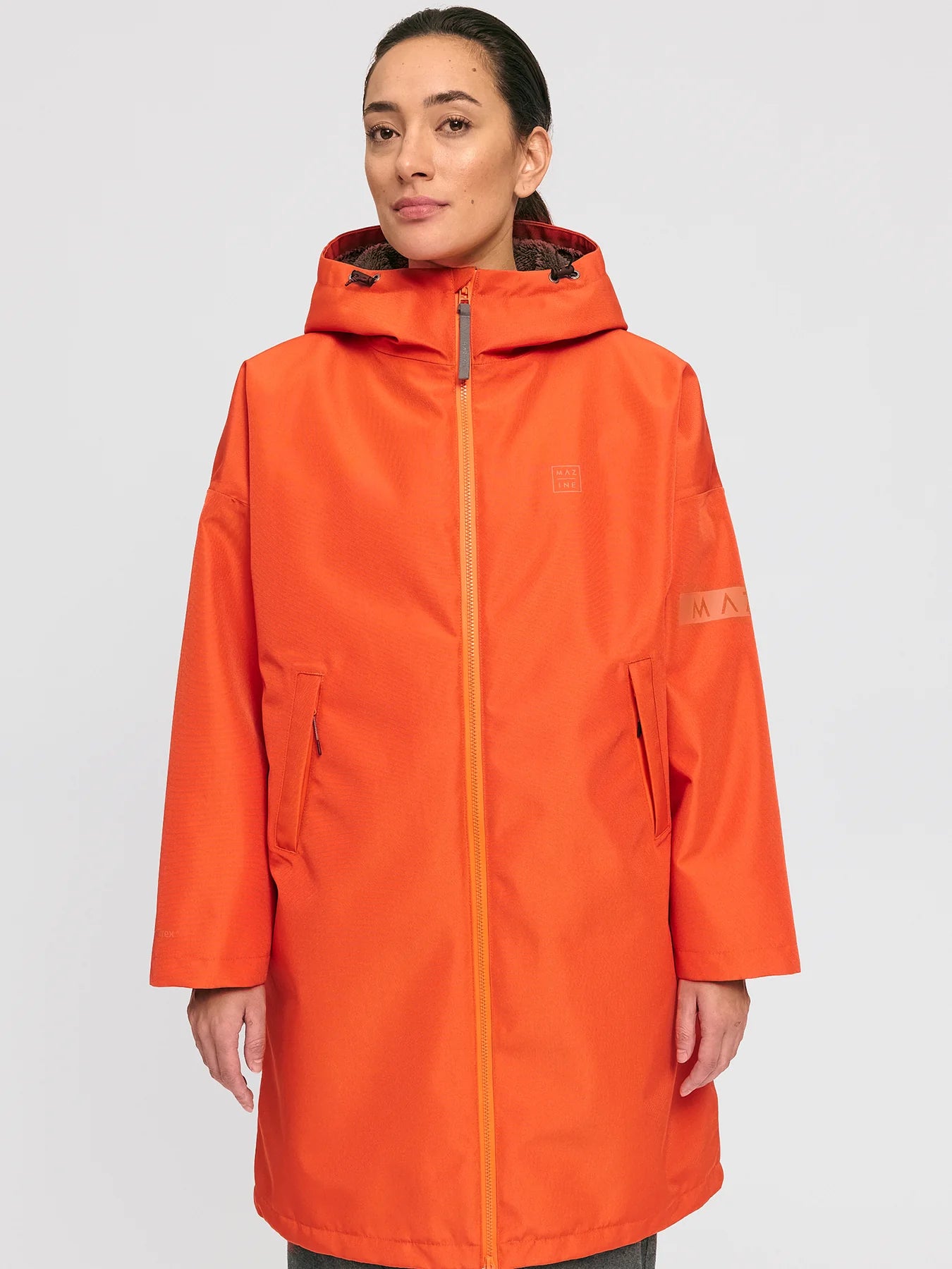 Hochleistungs-Wintermantel gebranntes Orange | MAZINE