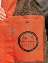 Hochleistungs-Wintermantel gebranntes Orange | MAZINE