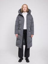 Coat Waves Quilt Puffer Dark Gray Woman | MAZINE