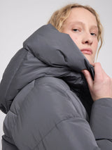 Coat Waves Quilt Puffer Dark Gray Woman | MAZINE