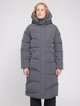 Coat Waves Quilt Puffer Dark Gray Woman | MAZINE