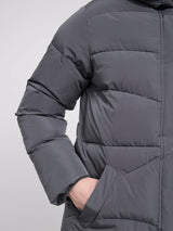 Coat Waves Quilt Puffer Dark Gray Woman | MAZINE