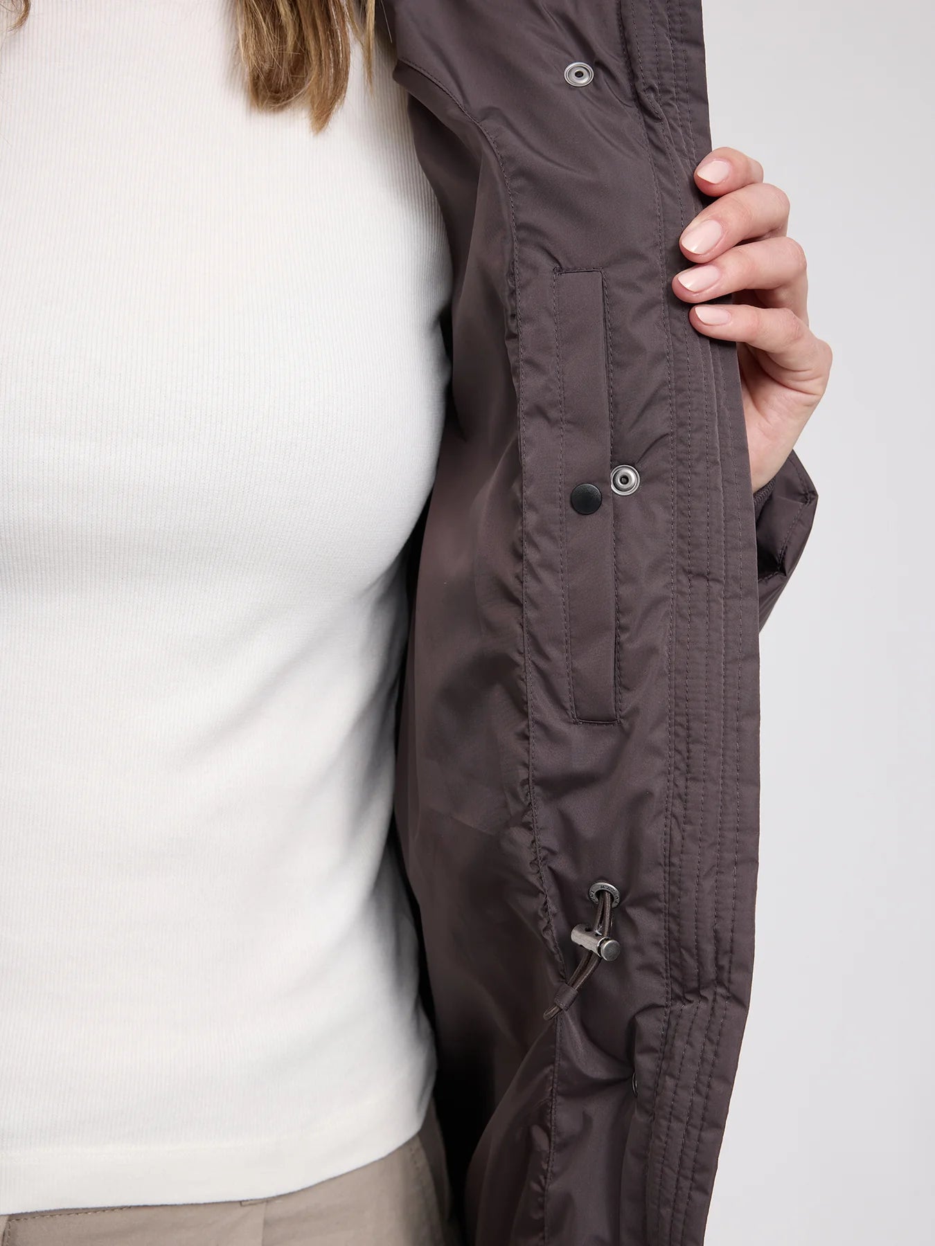 Piumino trapuntato Coat Waves color melanzana donna | MAZINE