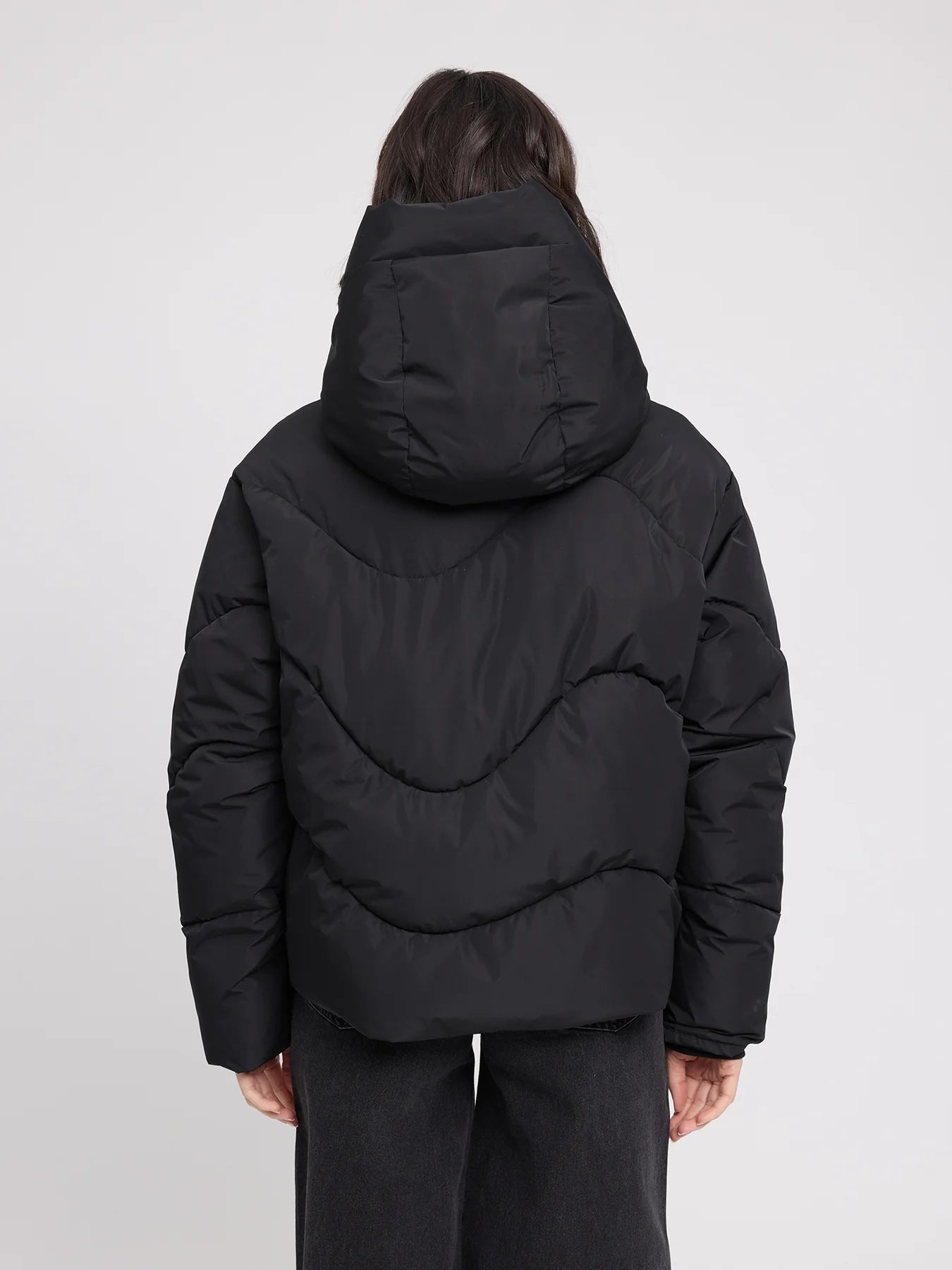 Jacket Waves Quilt Short Puffer Schwarz | MAZINE