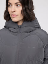 Jacke Waves Quilt Short Puffer Dunkelgrau | MAZINE