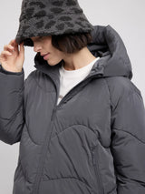 Jacke Waves Quilt Short Puffer Dunkelgrau | MAZINE