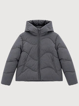 Jacke Waves Quilt Short Puffer Dunkelgrau | MAZINE
