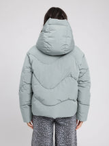 Jacket Waves Quilt Short Puffer Ice Green | MAZINE