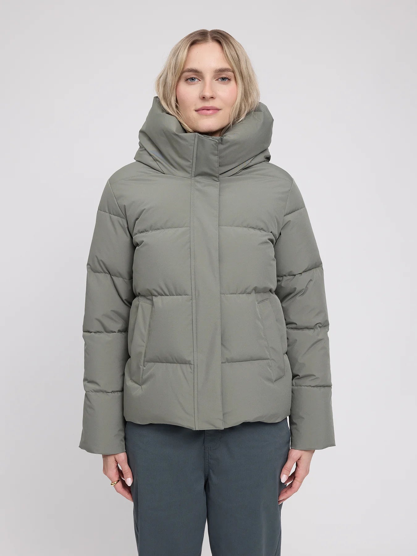 Jacket Basic Puffer Woman Light Bottle | MAZINE