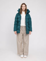 Mid-Length Puffer Jacket Deep Teal | MAZINE