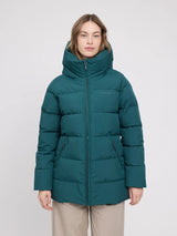 Mid-Length Puffer Jacket Deep Teal | MAZINE