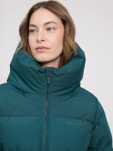 Mid-Length Puffer Jacket Deep Teal | MAZINE