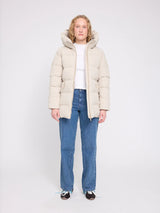 Mid-Length Puffer Jacket Feather Gray | MAZINE