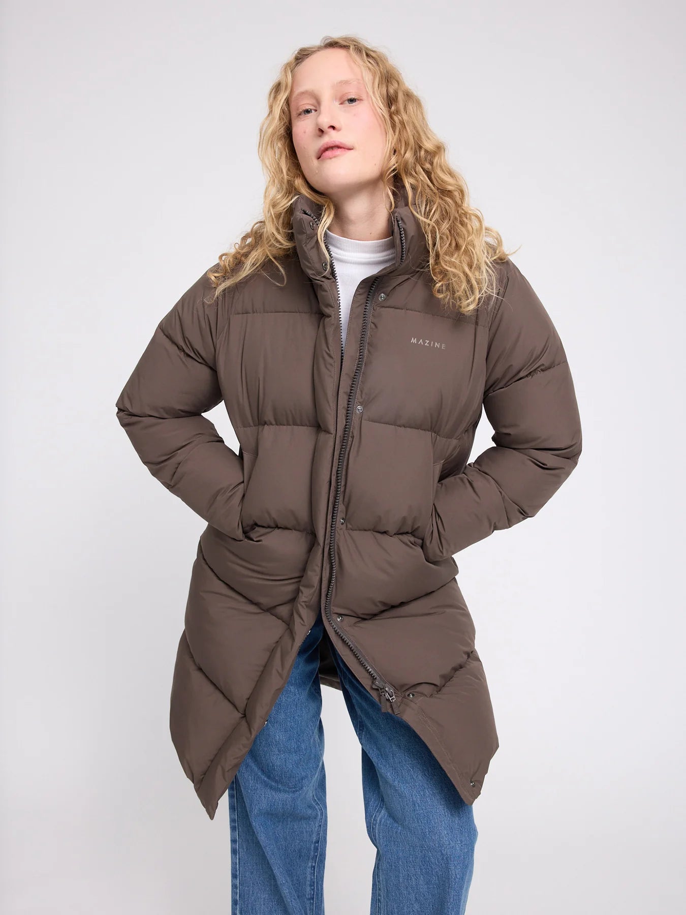 Cappotto imbottito oversize con maniche raglan Mokka | MAZINE