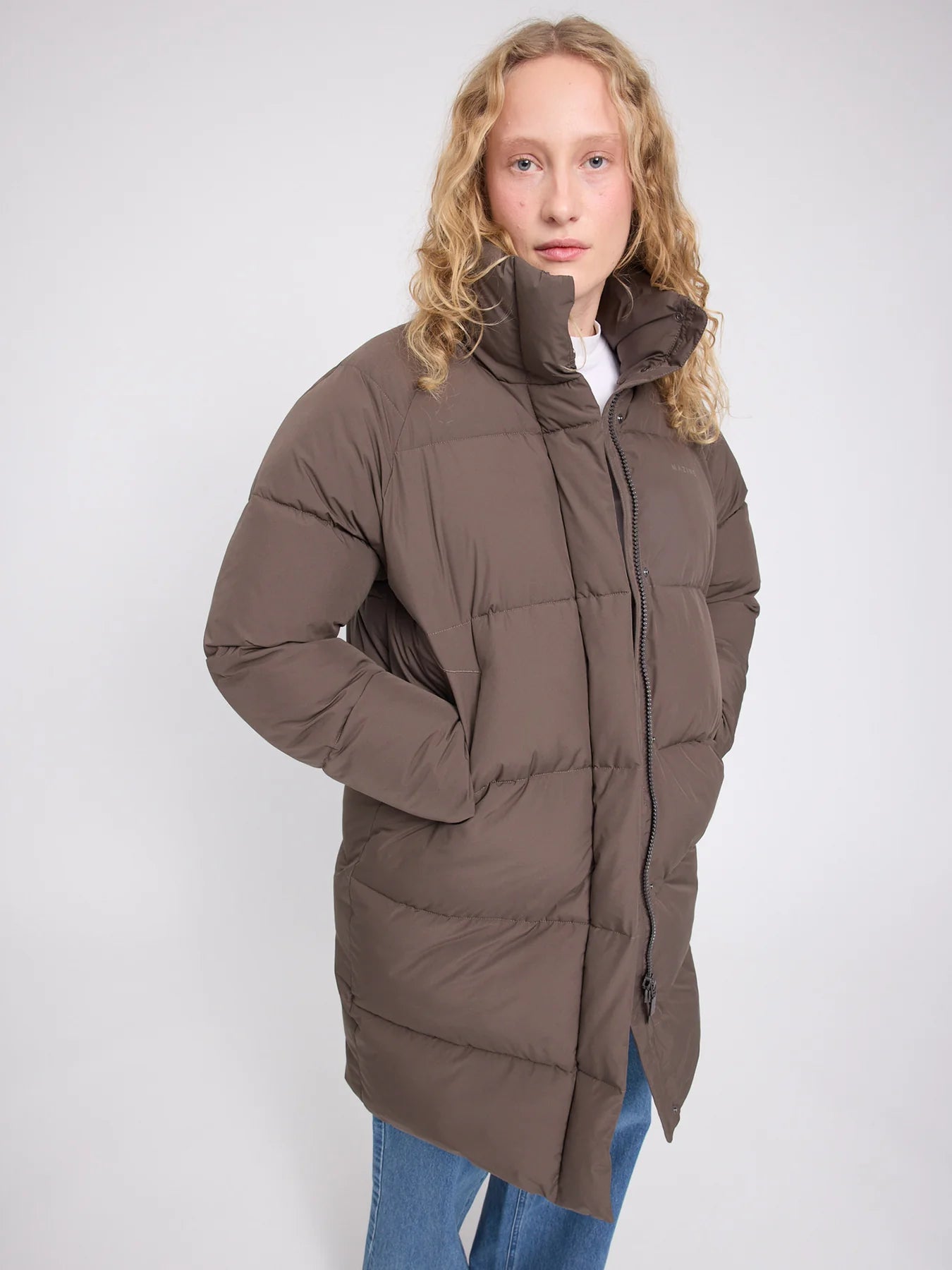 Cappotto imbottito oversize con maniche raglan Mokka | MAZINE