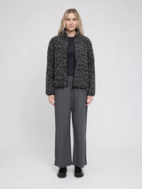 Jacket Printed Sherpa Grey/Printed | MAZINE