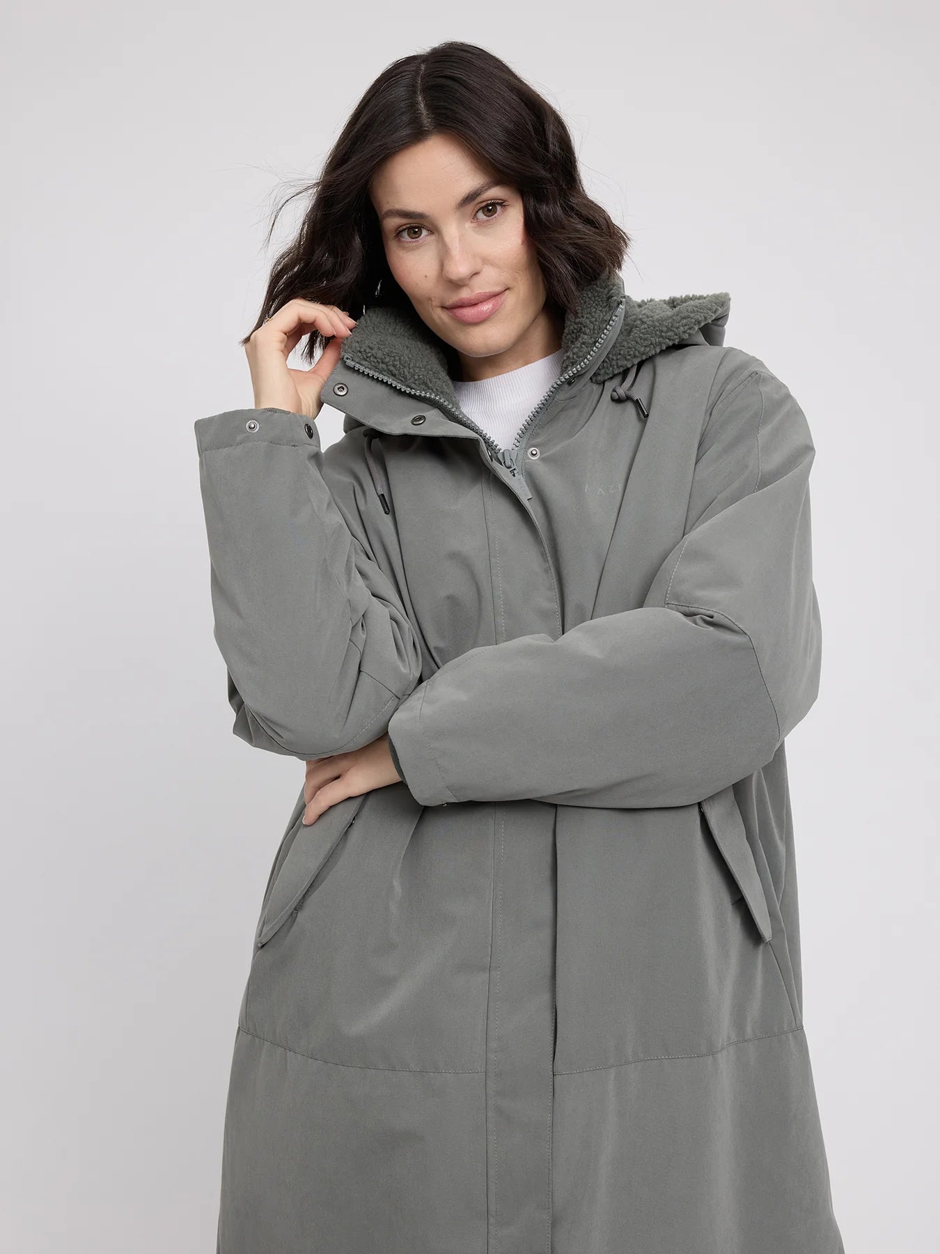 Oversized Padded Parka Light Bottle | MAZINE