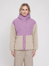 Jacket Fabric Blocking Grape Pink/Natural | MAZINE
