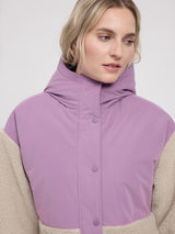 Jacket Fabric Blocking Grape Pink/Natural | MAZINE
