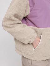 Jacket Fabric Blocking Grape Pink/Natural | MAZINE