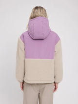 Jacket Fabric Blocking Grape Pink/Natural | MAZINE