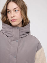 Giacca Fabric Blocking Warm Mud/Natural | MAZINE