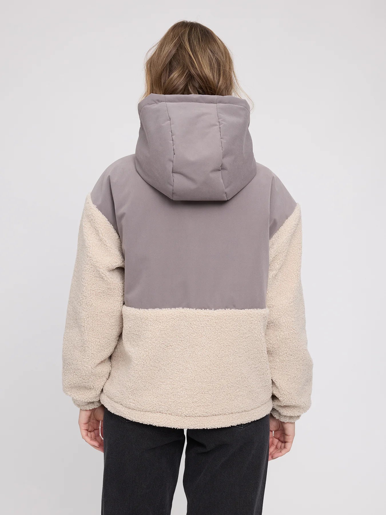 Giacca Fabric Blocking Warm Mud/Natural | MAZINE