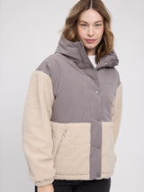 Giacca Fabric Blocking Warm Mud/Natural | MAZINE