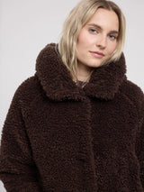 Mantel Kunstfell Black Coffee Damen | MAZINE