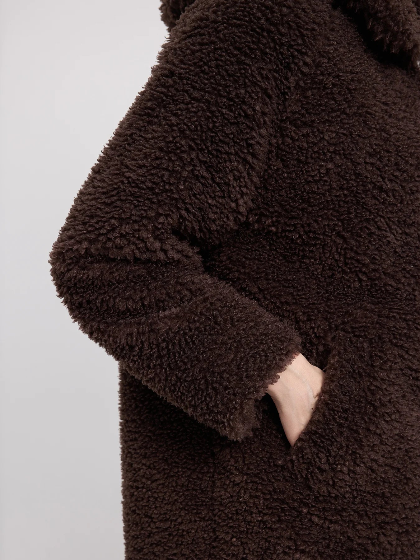 Mantel Kunstfell Black Coffee Damen | MAZINE