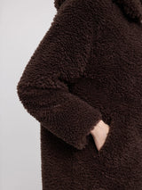 Mantel Kunstfell Black Coffee Damen | MAZINE