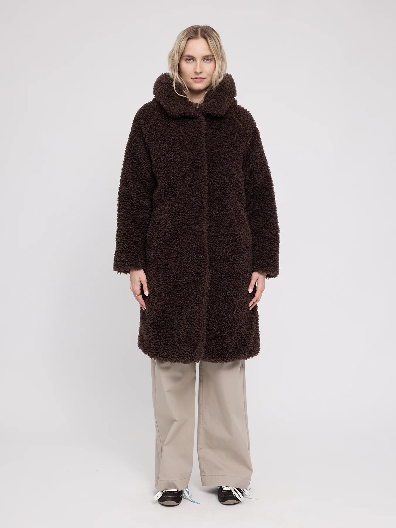 Mantel Kunstfell Black Coffee Damen | MAZINE
