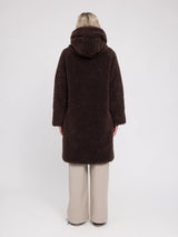 Mantel Kunstfell Black Coffee Damen | MAZINE
