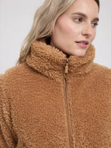 Jacket Faux-Fur Blouson Brown Woman | MAZINE