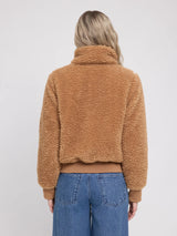 Jacket Faux-Fur Blouson Brown Woman | MAZINE