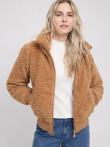 Jacket Faux-Fur Blouson Brown Woman | MAZINE