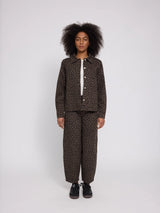 Denim Jacket Printed Chocolate in Cotton | MAZINE