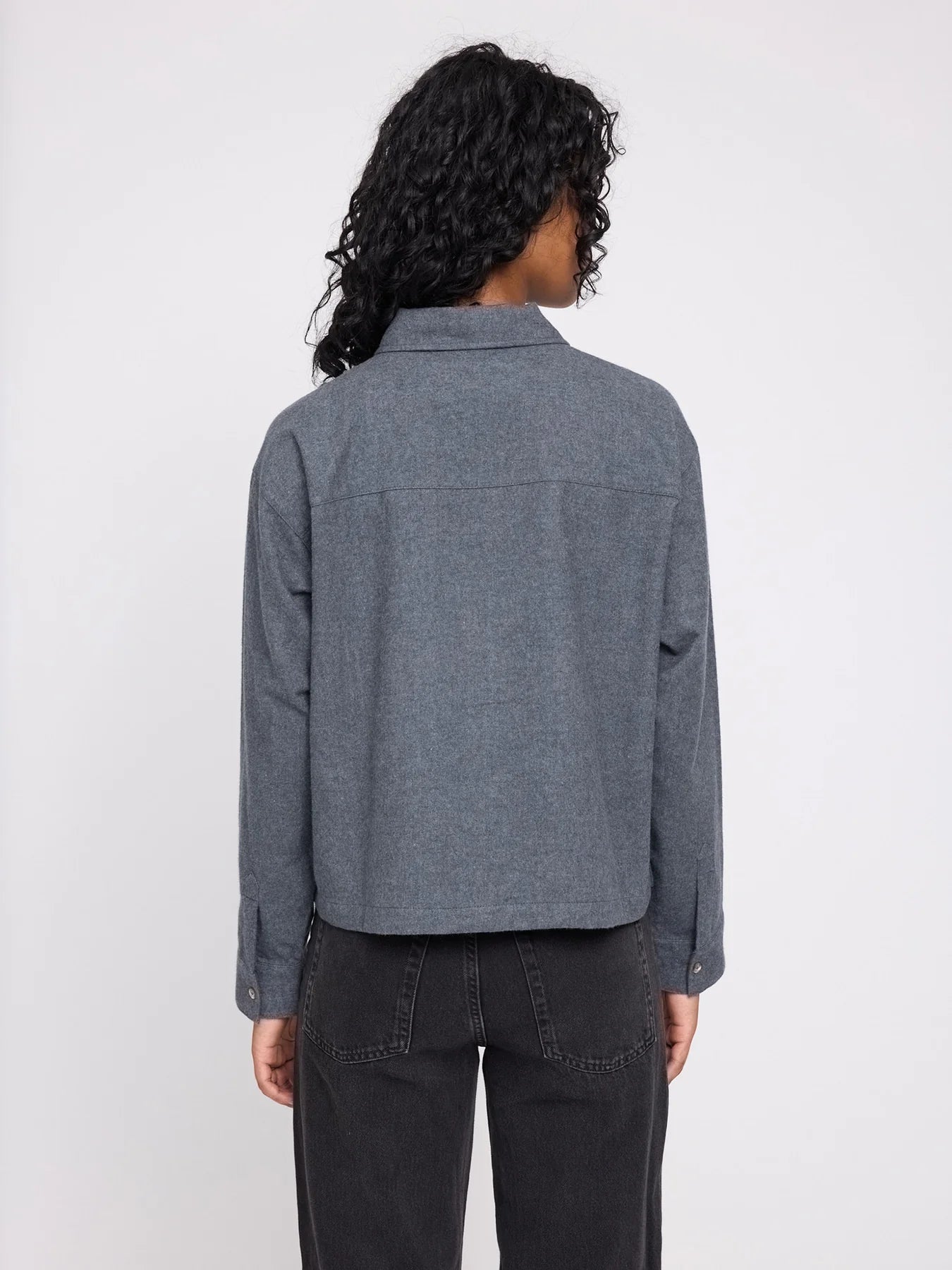 Flanellhemd Anthrazit Mel Bio-Baumwolle | MAZINE